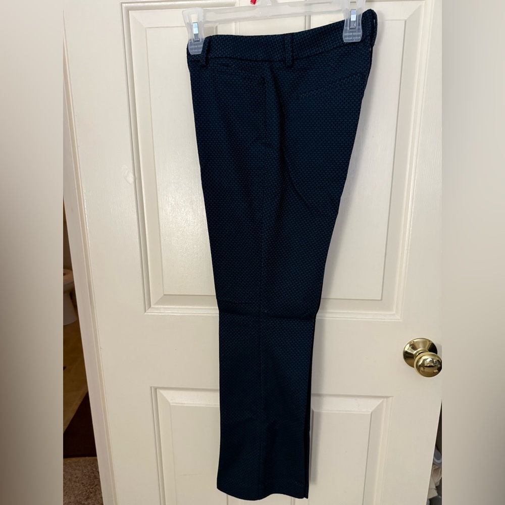 Express Midnight Blue Patterned Dress Pants